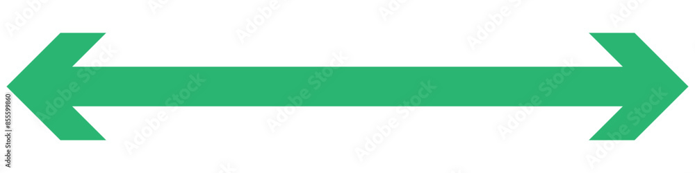Horizontal dual thin long straight double ended arrow. Contour isolated vector image on white background. Horizontal dual thin long straight double ended arrow. Contour isolated vector image on white background.