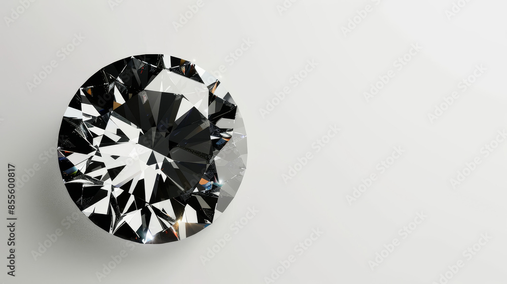 Diamond top view on Isolated white background Diamond top view on Isolated white background