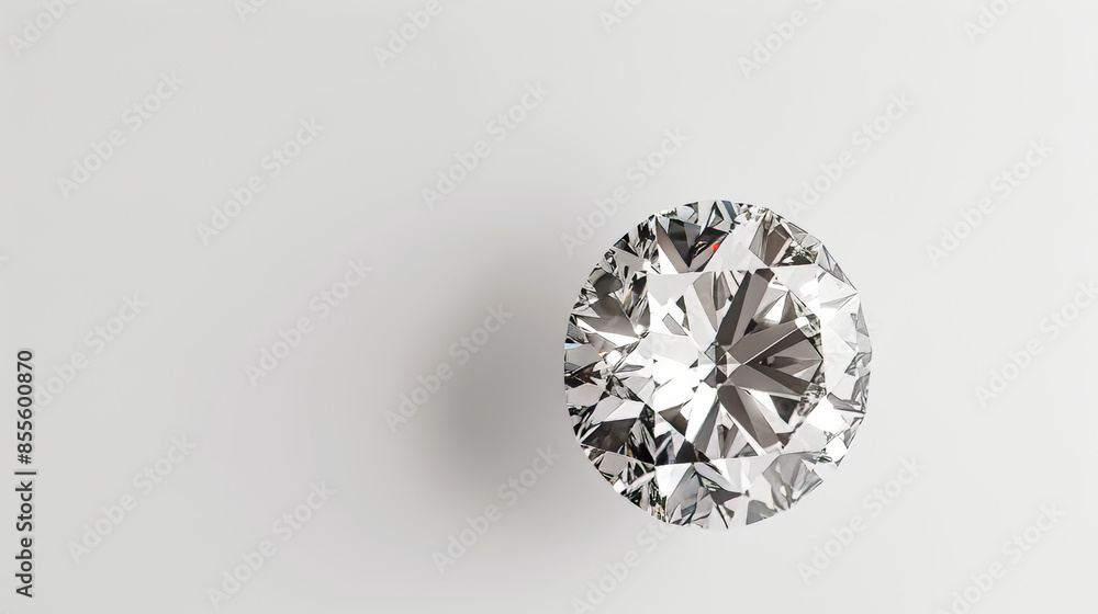 Diamond top view on Isolated white background Diamond top view on Isolated white background