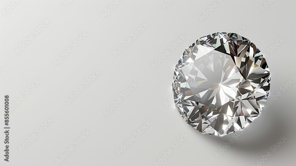 Diamond top view on Isolated white background Diamond top view on Isolated white background