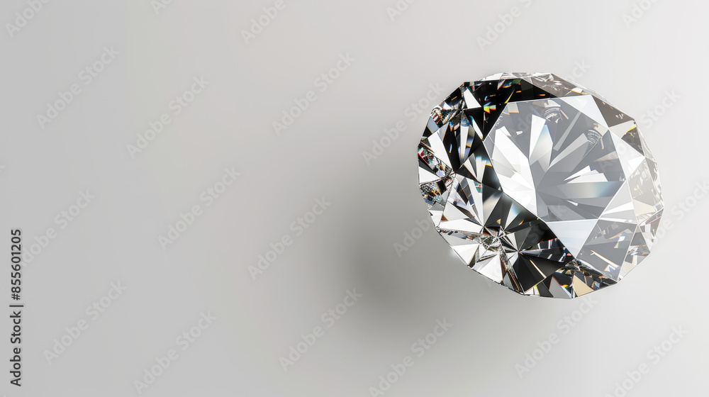 Diamond top view on Isolated white background Diamond top view on Isolated white background