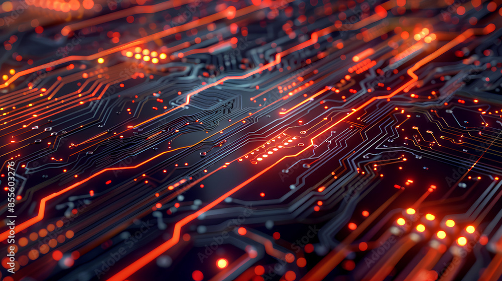 illustration Abstract futuristic electronic circuit technology background illustration Abstract futuristic electronic circuit technology background