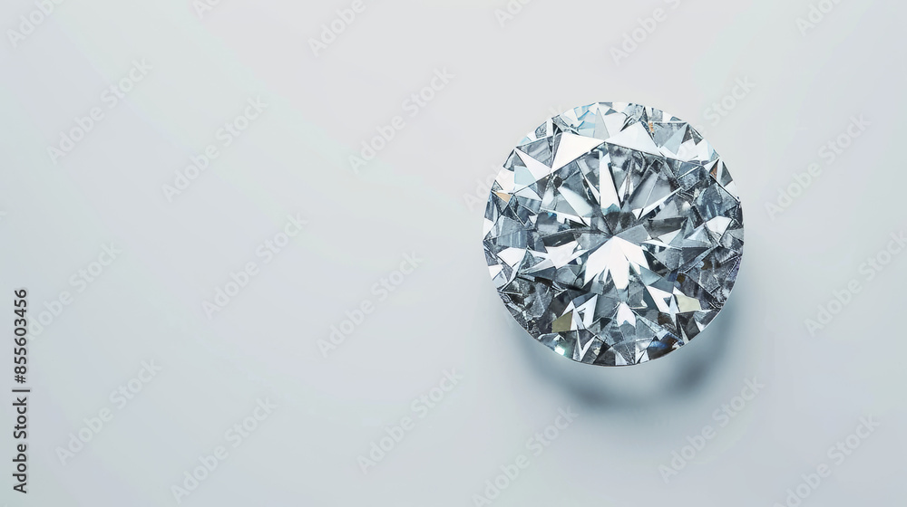 Diamond top view on Isolated white background Diamond top view on Isolated white background
