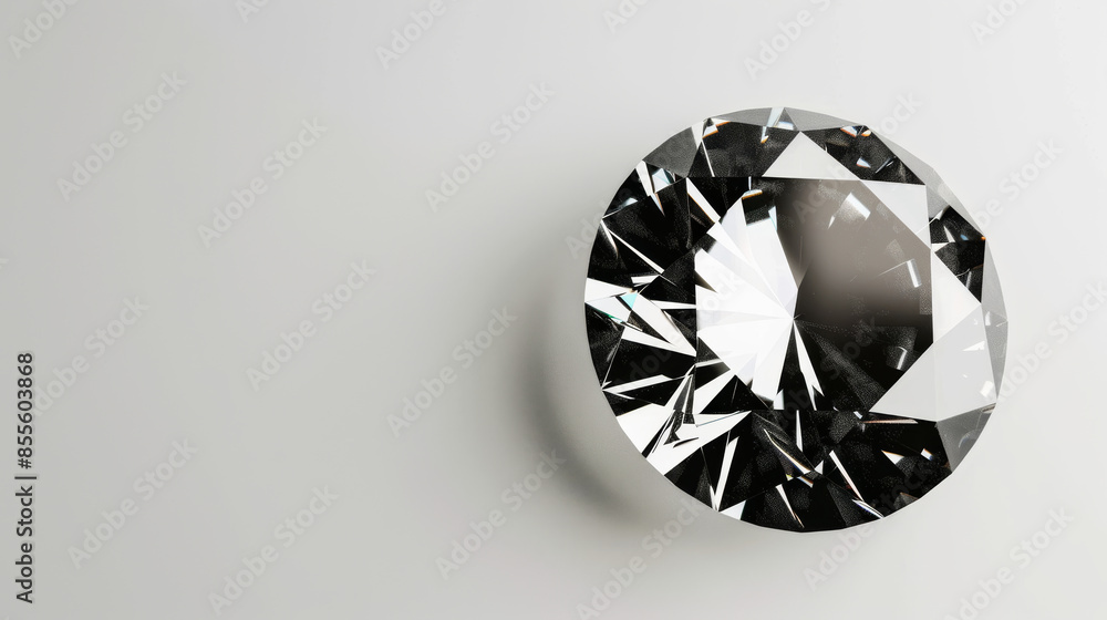 Diamond top view on Isolated white background Diamond top view on Isolated white background