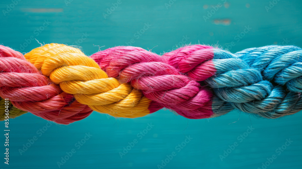 Fototapeta premium Team rope diverse strenght 