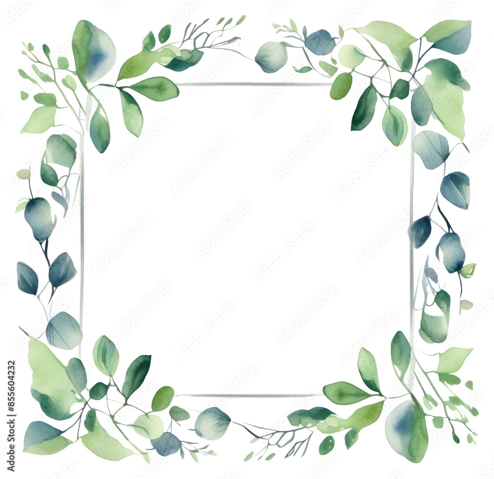PNG Green leaf square border pattern backgrounds plant. PNG Green leaf square border pattern backgrounds plant.