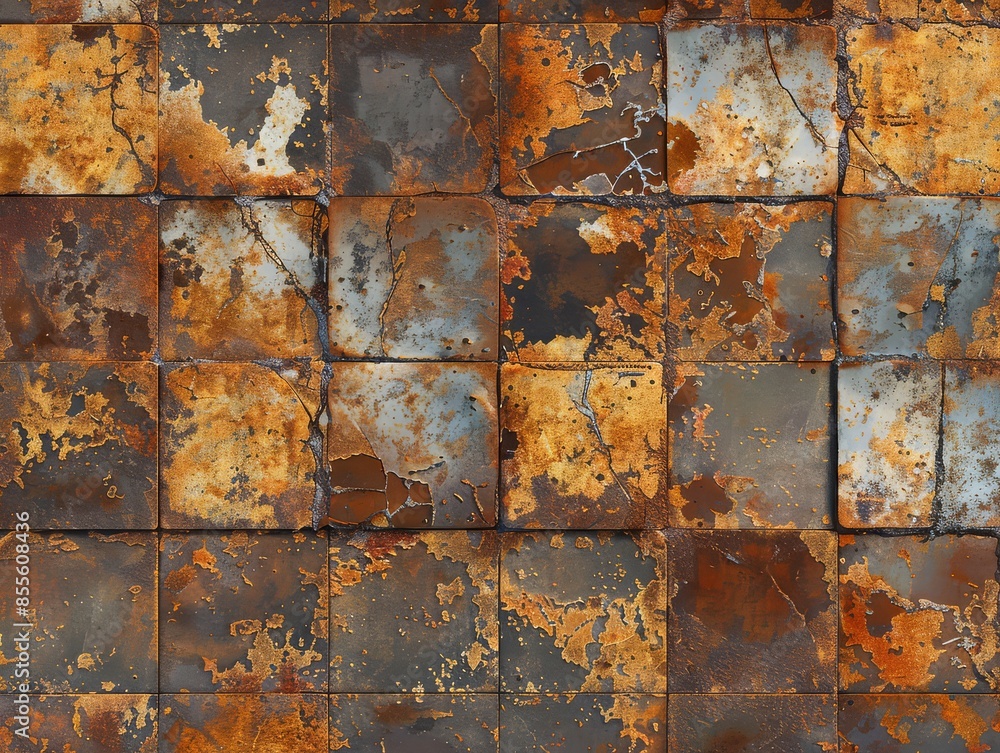 Weathered metal surface displaying signs of rust and deterioration Weathered metal surface displaying signs of rust and deterioration