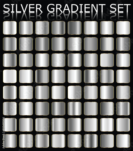 Metal silver gradient color set