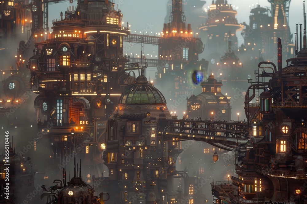 A steampunk-inspired metropolis filled with towering buildings and glowing lights, showcasing a futuristic urban landscape, A steampunk-inspired metropolis with towering clockwork structures A steampunk-inspired metropolis filled with towering buildings and glowing lights, showcasing a futuristic urban landscape, A steampunk-inspired metropolis with towering clockwork structures