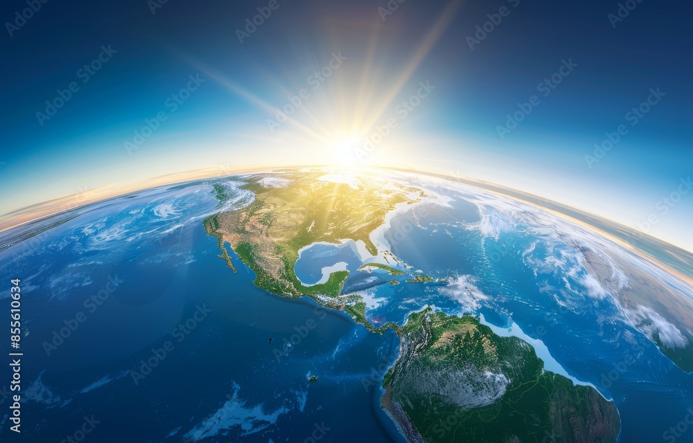 3d rendering of the earth with north america and mexico 3d rendering of the earth with north america and mexico