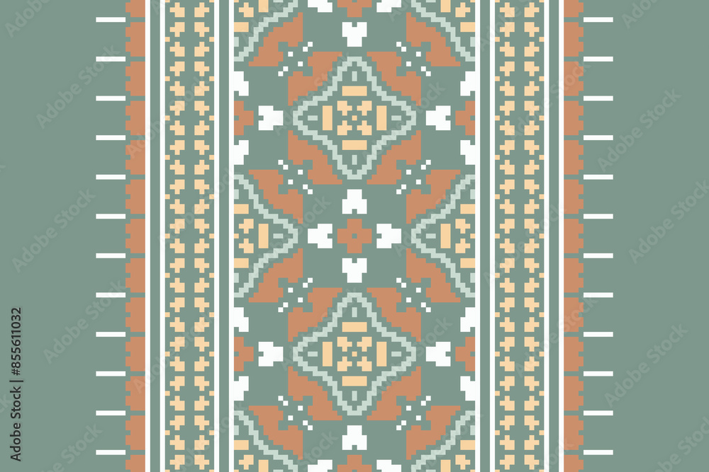 Seamless pattern in patchwork style. Embroidered print for carpet, textile, wallpaper, wrapping paper. Ethnic and tribal motifs. Handwork. Vector illustration. Seamless pattern in patchwork style. Embroidered print for carpet, textile, wallpaper, wrapping paper. Ethnic and tribal motifs. Handwork. Vector illustration.