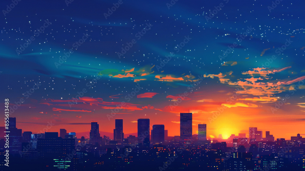 landscape of skyline landscape of skyline