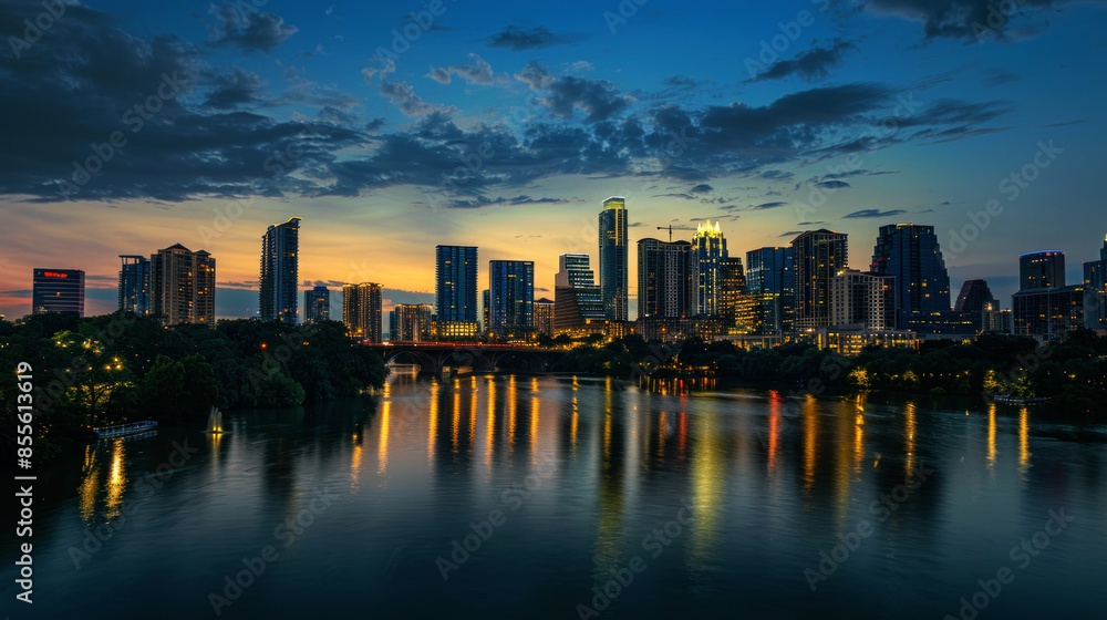 Fototapeta premium landscape of skyline
