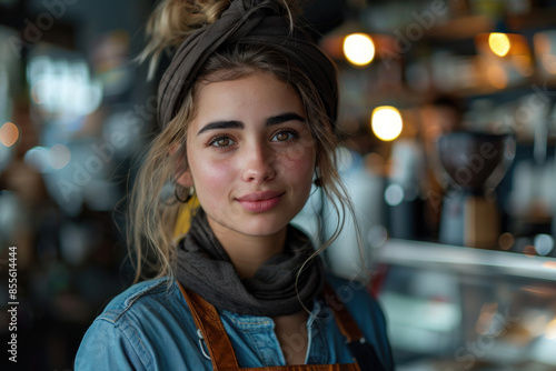 Wallpaper Mural Barista in Cozy Cafe at Dusk  Torontodigital.ca