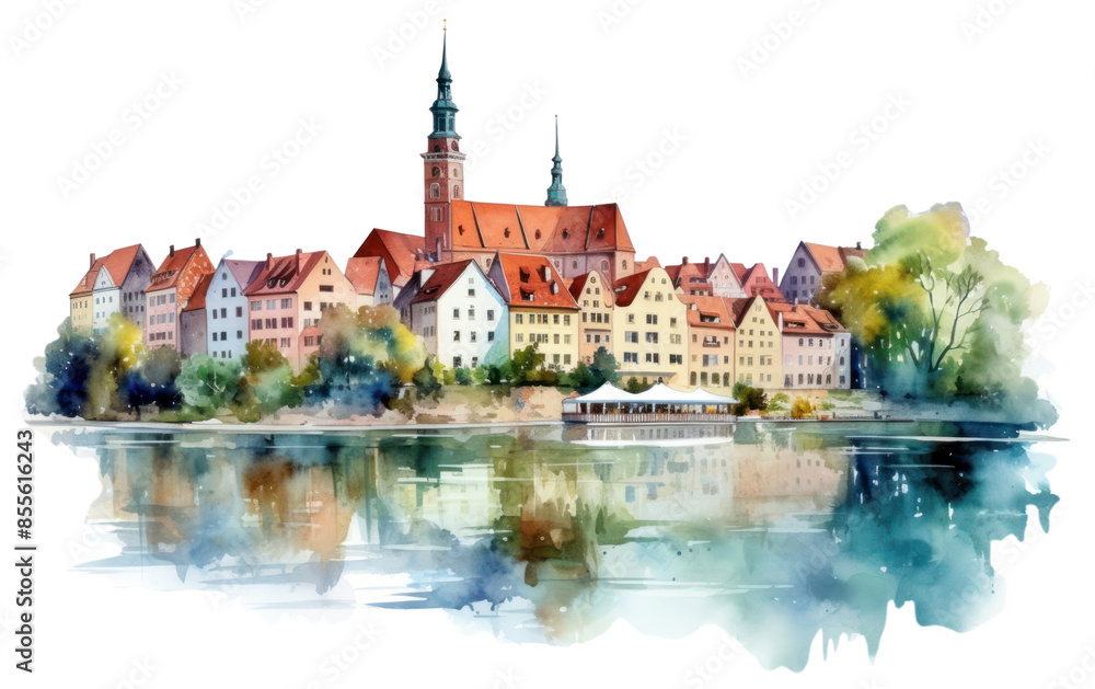 Fototapeta premium PNG Architecture waterfront building outdoors.