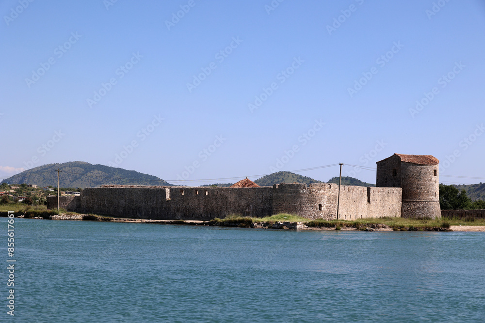 The Venetian fortress on the southern bank of the canal- Butrint, Albania The Venetian fortress on the southern bank of the canal- Butrint, Albania