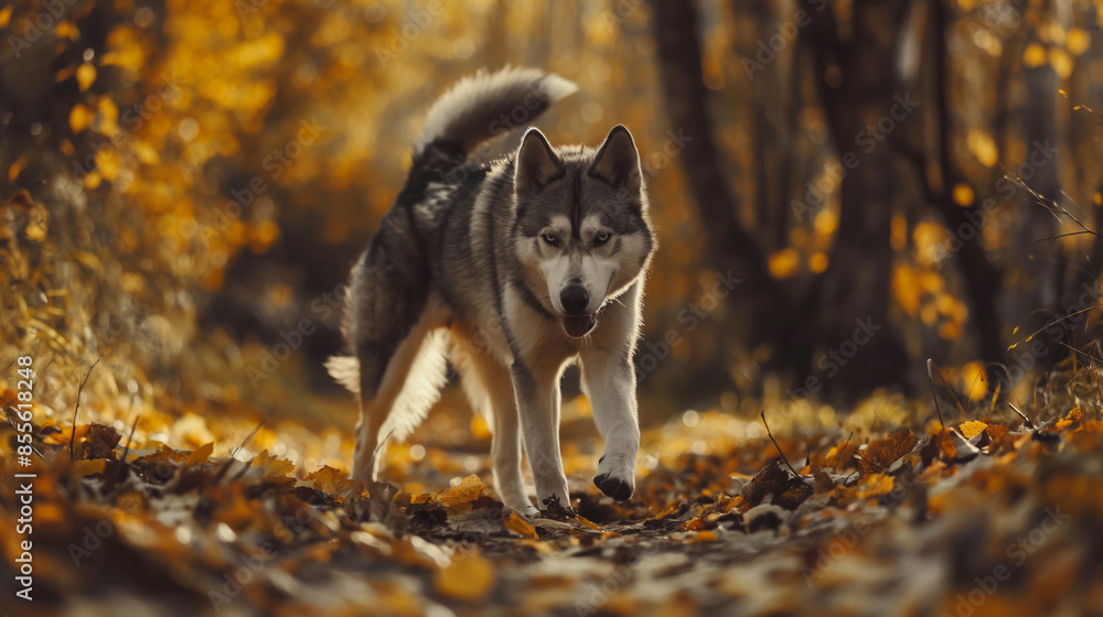 A husky walking in natureA husky walking in nature A husky walking in natureA husky walking in nature