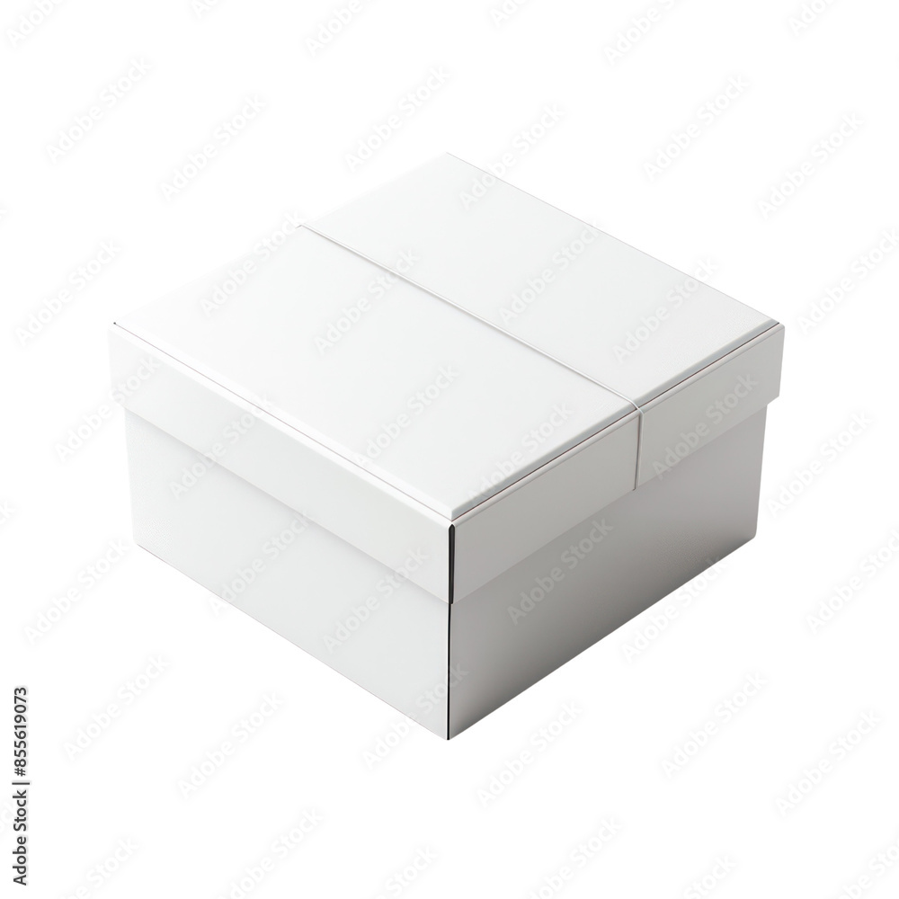 Minimalist white square box on a transparent background, perfect for product packaging, gift wrapping, or branding presentation. Minimalist white square box on a transparent background, perfect for product packaging, gift wrapping, or branding presentation.