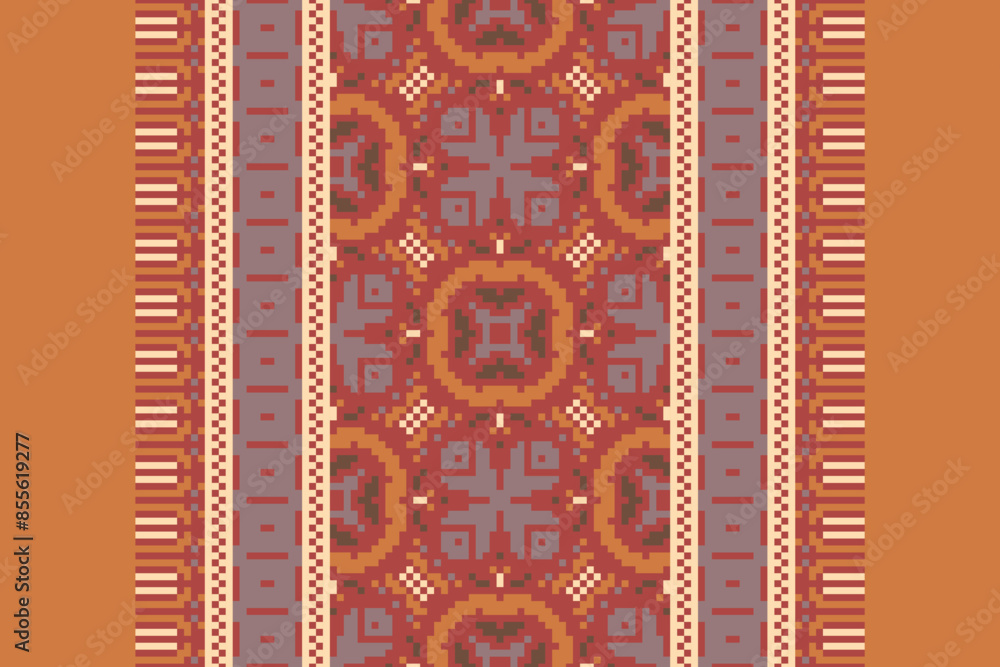 Geometric ethnic oriental seamless pattern traditional Design for background, carpet, wallpaper, clothing, wrapping, Batik, fabric, vector, illustration, boho embroidery style. Geometric ethnic oriental seamless pattern traditional Design for background, carpet, wallpaper, clothing, wrapping, Batik, fabric, vector, illustration, boho embroidery style.