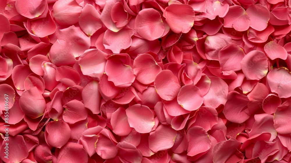 Tranquil Romance - Aerial View of Soft and Beautiful Rose Petals on Bed Tranquil Romance - Aerial View of Soft and Beautiful Rose Petals on Bed
