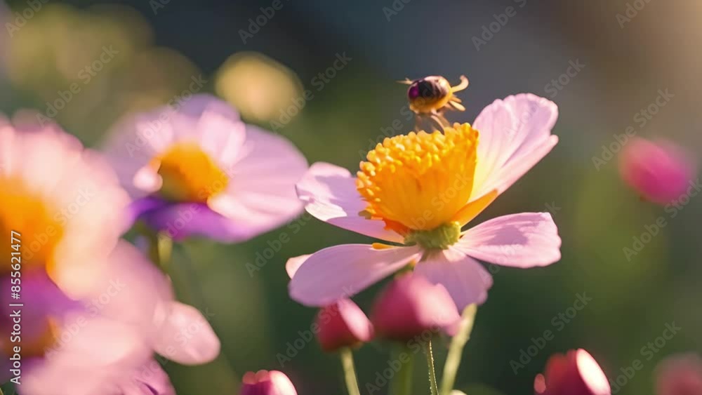Fluttering Wings Over Blossoms: A Dance of Nature Fluttering Wings Over Blossoms: A Dance of Nature