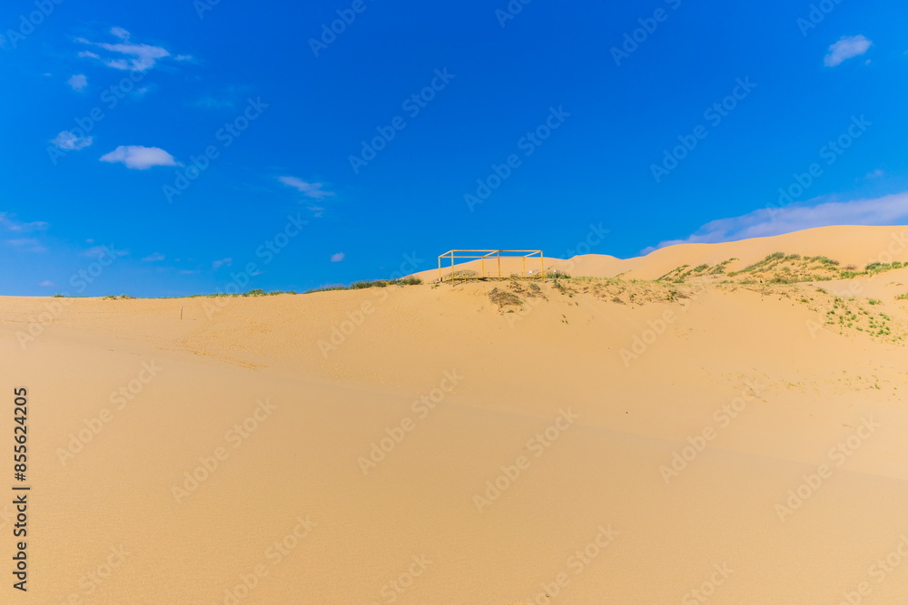 Sarykum is the largest sand dune in Europe in a protected area, as part of the Dagestan Nature Reserve, Russia Sarykum is the largest sand dune in Europe in a protected area, as part of the Dagestan Nature Reserve, Russia