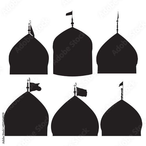 Holy shrine dome silhouette art