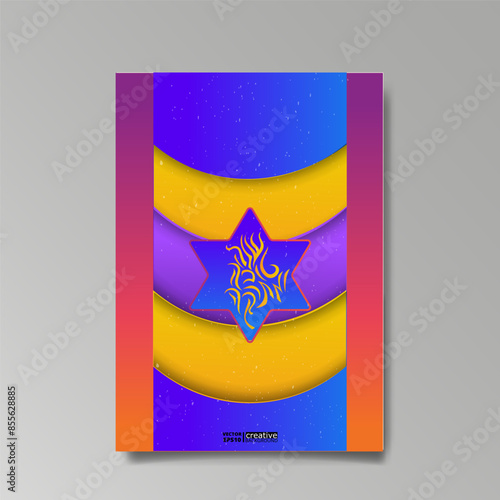 David star, Judaica poster concept.