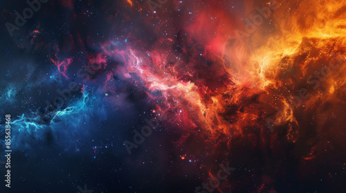 Elegant Space Wallpaper: Nebula and Stars with Luminescence