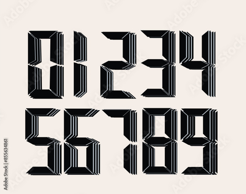 digital numbers font