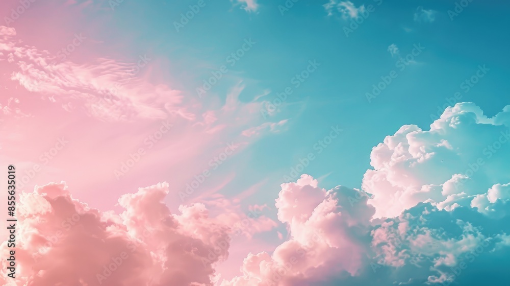 Gradient background of pink and blue hues in the sky Gradient background of pink and blue hues in the sky