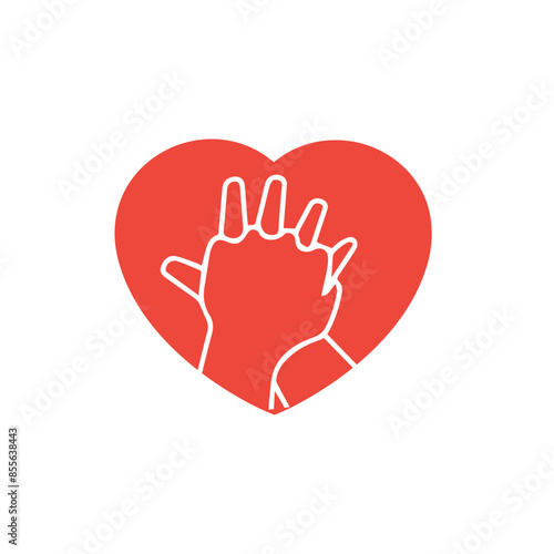 heart cpr medical icon vector design