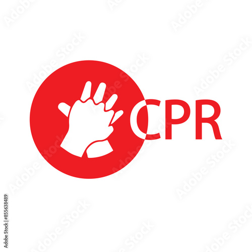 heart cpr medical icon vector design