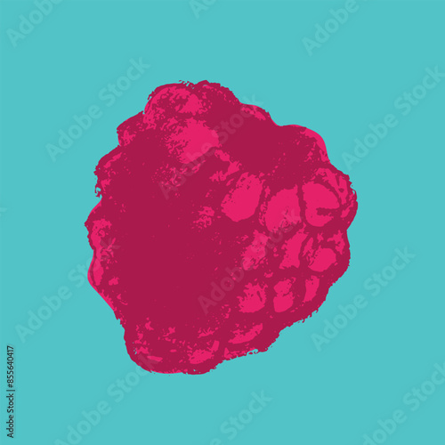 Raspberry symbol, raspberries illustration. Vector monochrome raspberries and blackberries drawings. Pink berry icon for logo design. Blackberry sketch. Handdrawn mulberry sign.