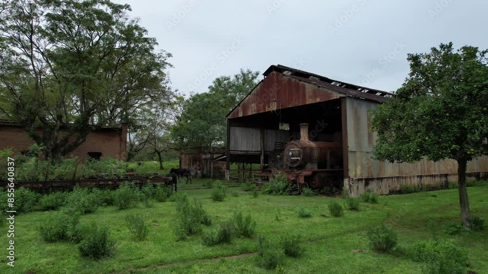 Old abandoned train station in San Salvador, Guairá Paraguay Old abandoned train station in San Salvador, Guairá Paraguay