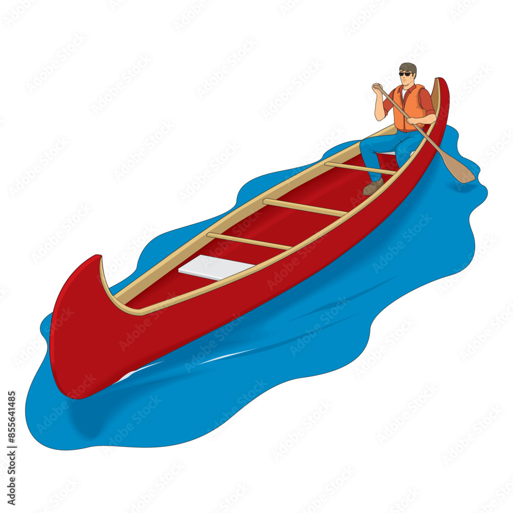 Captured in serene solitude, a man engages with nature, rowing his boat with rhythmic precision. Each stroke cuts through the reflective water, creating ripples that blend with the tranquil Captured in serene solitude, a man engages with nature, rowing his boat with rhythmic precision. Each stroke cuts through the reflective water, creating ripples that blend with the tranquil
