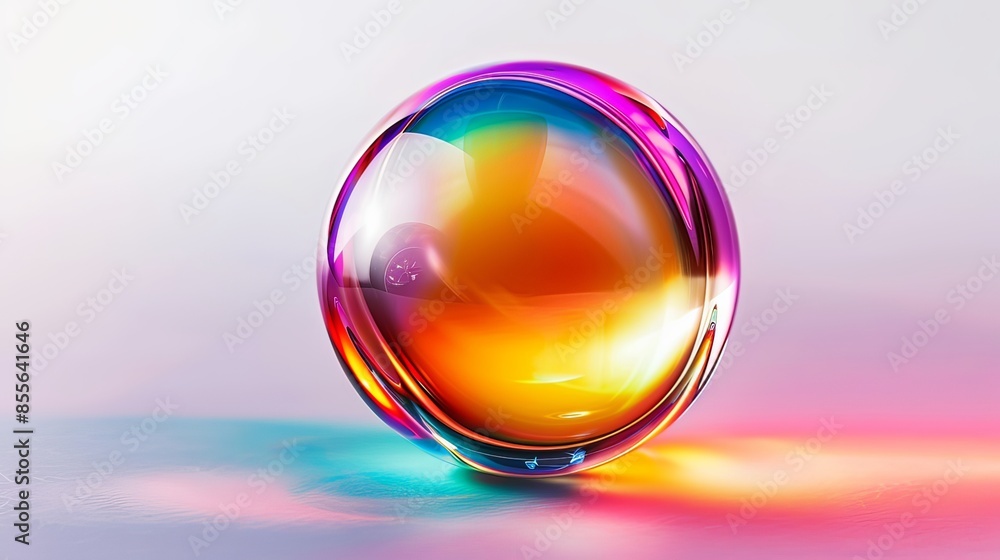 A vibrant, multicolored glass sphere set against a gradient background, creating a mesmerizing and artistic visual effect. A vibrant, multicolored glass sphere set against a gradient background, creating a mesmerizing and artistic visual effect.