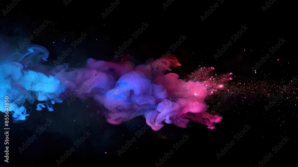 Obraz premium Abstract Ink Swirls with Glitter