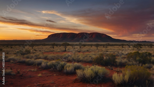 The landscape of an outback of a desert photo