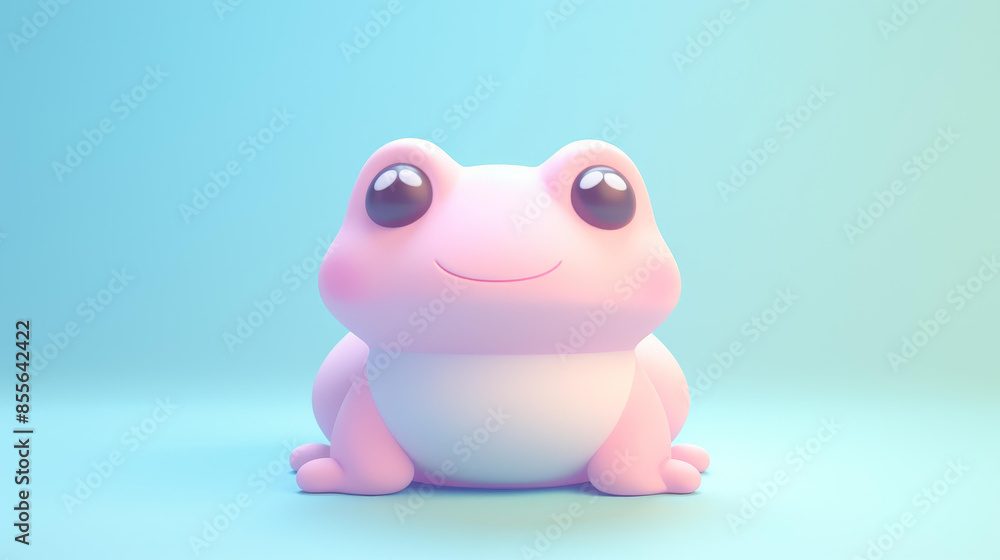 Cute and whimsical clay Frog design blending muted pastels and kawaii aesthetics on a matte background with subtle gradients. Cute and whimsical clay Frog design blending muted pastels and kawaii aesthetics on a matte background with subtle gradients.