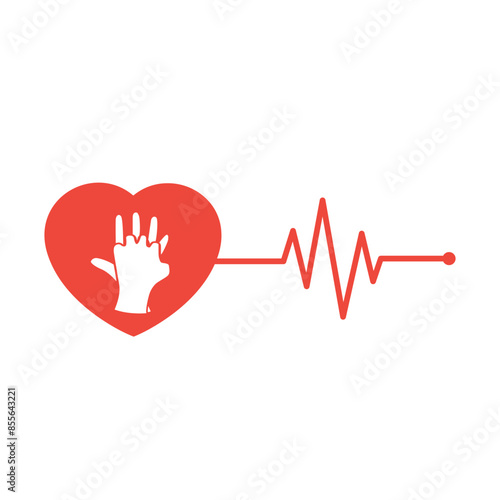 heart cpr medical icon vector design