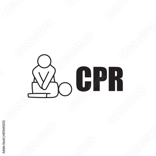 heart cpr medical icon vector design