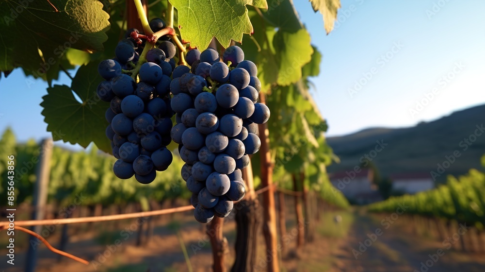 Naklejka premium vineyard in autumn