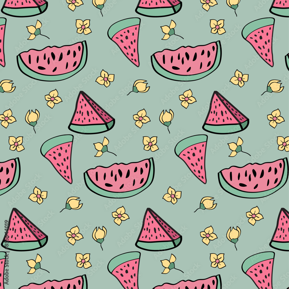 watermelon seamless pattern.cute watermelon pattern. watermelon seamless pattern.cute watermelon pattern.