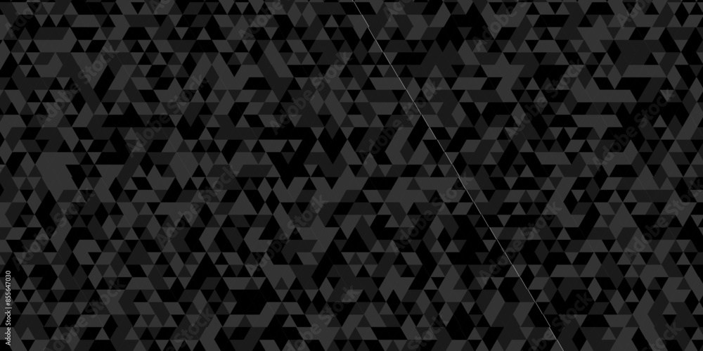 Vector geometric seamless technology black and gray triangle element light background. Abstract digital grid light pattern black Polygon Mosaic triangle Background, business and corporate background. Vector geometric seamless technology black and gray triangle element light background. Abstract digital grid light pattern black Polygon Mosaic triangle Background, business and corporate background.