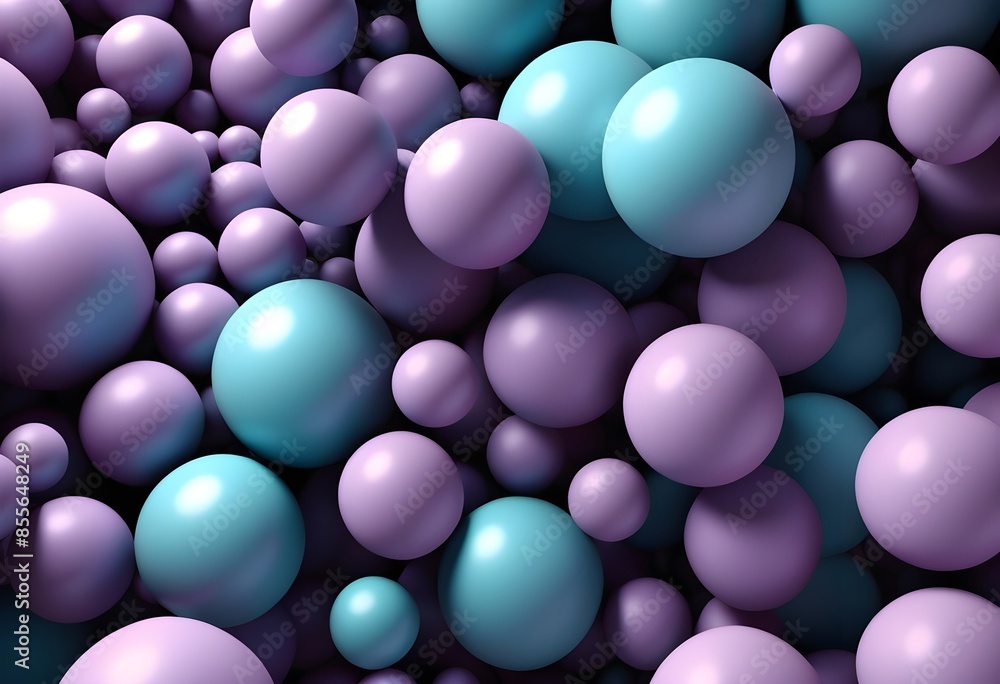 3D cluster of balls with iris for futuristic design.