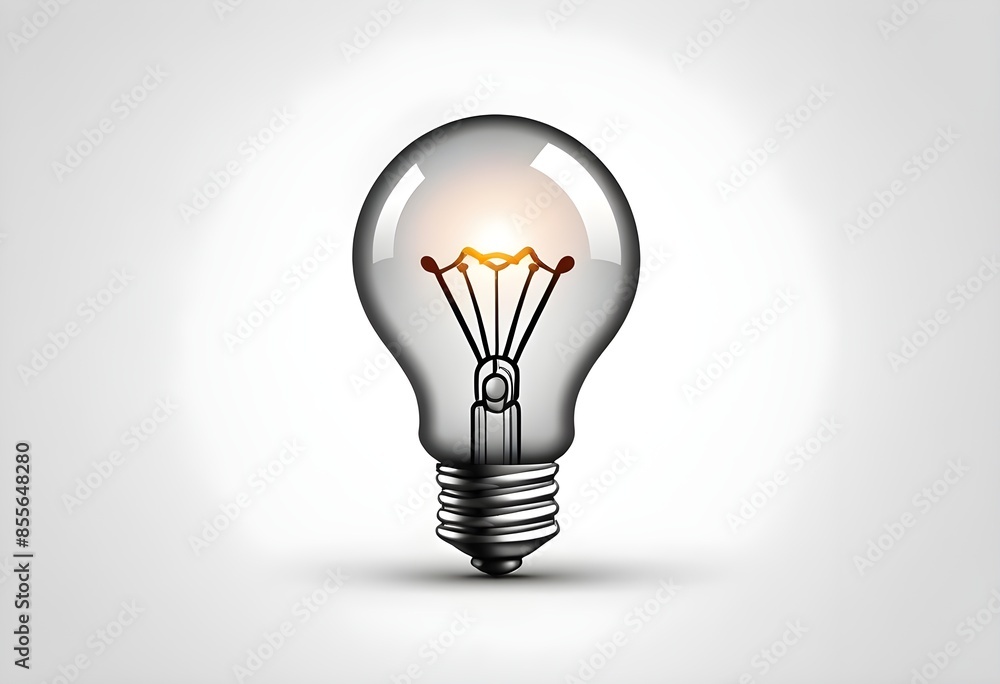 3D light bulb icon for idea and business strategy concept 3D light bulb icon for idea and business strategy concept