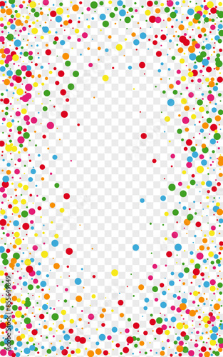 Colorful Element Background Transparent Vector. Round Fiesta Illustration. Rainbow Parade. Multicolored Circle Prize. Geometric Graphic Card.