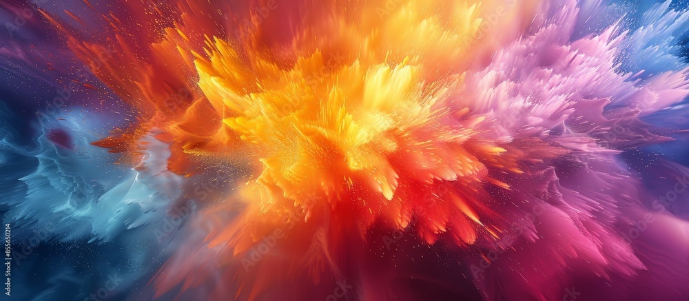 Vibrant Abstract Explosion of Colorful Paint in Motion - Dynamic and Energetic Visual Art Vibrant Abstract Explosion of Colorful Paint in Motion - Dynamic and Energetic Visual Art