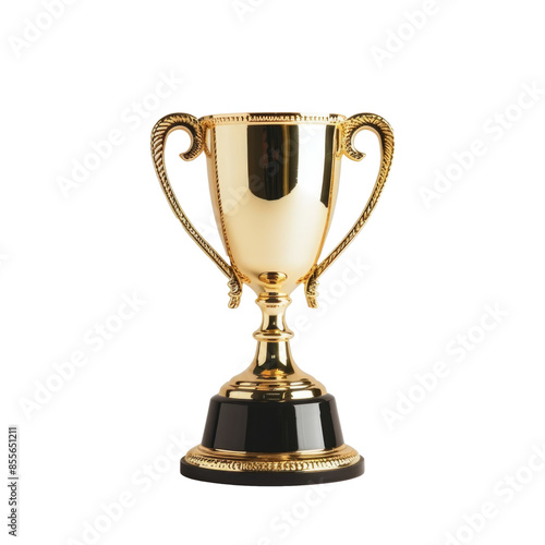 gold trophy cup, png on a transparent background.